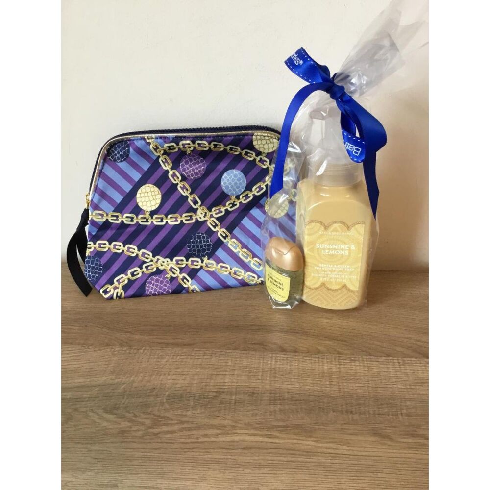 Estee Lauder Cosmetic Bag w/Bath & Body Works Sunshine & Lemons